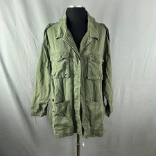 H&M Utility Field Jacket Womens L Olive Green...