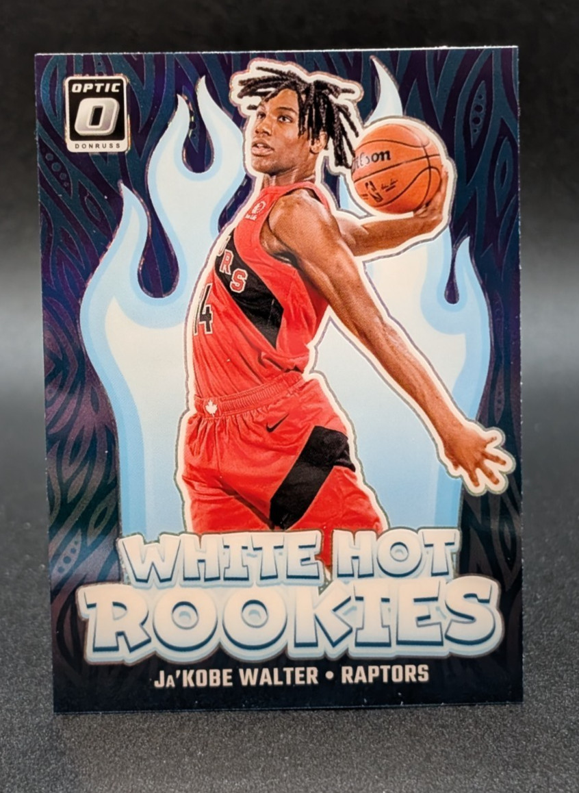 2024-25 Panini Donruss Optic White Hot Rookies Purple #13 Ja'Kobe Walter Raptors