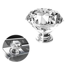 Car Start Button with Push-to-Start Rocker Lever, Engine Diamond - Transparent