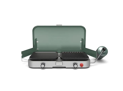 #ad Coleman Cascade 3 in 1 Camping Stove 2 Burner Grill Griddle Combo Authentic $179.99