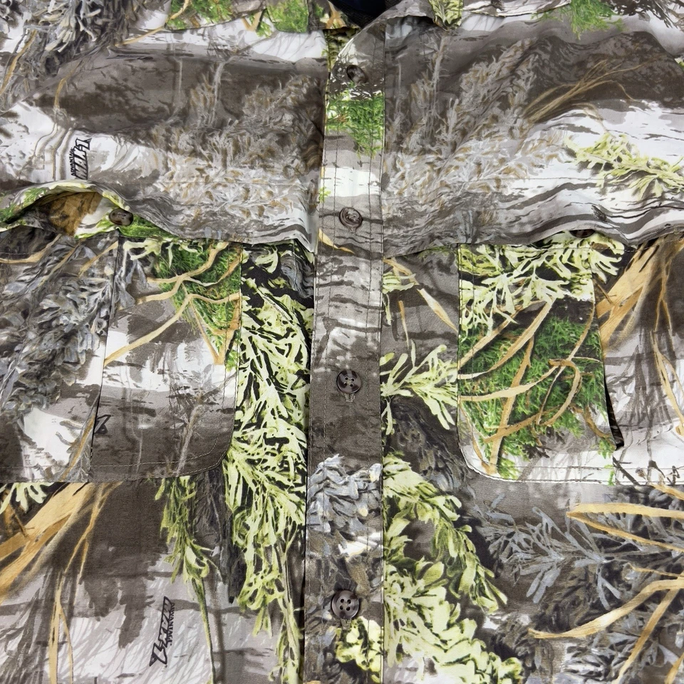 Redhead Camo Shirt LS Vented Mens XL Nylon Chest Pockets Turkey Hunting Outdoor - Image 4 of 4