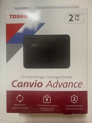 Toshiba Canvio Advance 2TB, 1000 RPM, 2.5 inch External Drive - HDTCA20XK3AA