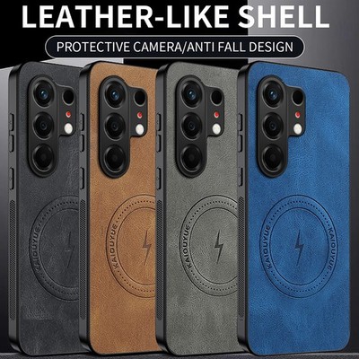 Luxury Leather Wireless Charging Magnetic Soft Cover Case For Tecno Camon 50 4G