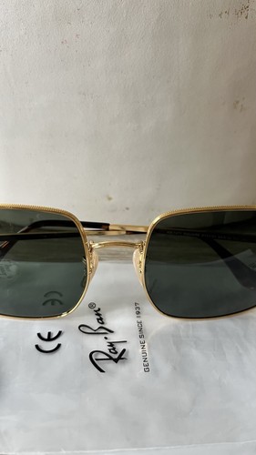 Ray-Ban Sunglasses RB1971 Square Reverse 9147/31 54/9 Women's Gold/ G-15 Green - Picture 14 of 17