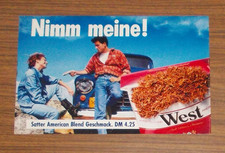 Seltene Werbung WEST Full Flavor Mixture Tabak - Nimm eine 1986