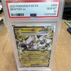 The Pokémon Company Pokémon TCG Mewtwo ex 058/182 SV04 Tera Holo PSA 10 English