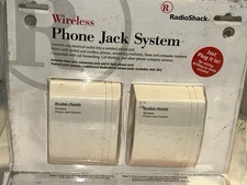 RADIOSHACK WIRELESS PHONE JACK SYSTEM 43-160 BASE UNIT EXTENSION JACK & 6FT CORD