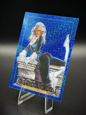 2024 Skybox Marvel Masterpieces '92 Platinum Black Cat #5 Blue Traxx
