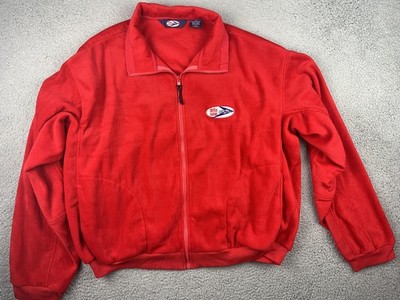 Delta Sonic Jacket Mens 4XL Red Full Zip Fleece Embroidered Logo Car Wash Crew