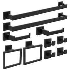 10 PCS Bathroom Hardware Accessories Set 23.6 Inch Stainless Steel Bath Towel