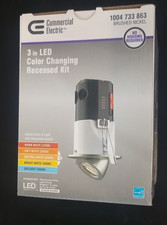 Commercial Electric Premium Downlight 3 in. 2700K - 5000K Brushed Nickel New