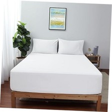 100 Egyptian Cotton Size Fitted Sheet, 600 Thread Count Sateen Full White