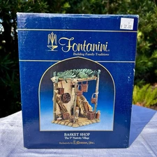 Fontanini Basket Shop 5” Village/ Nativity # 54610 (2006) With Box