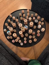 Vintage Lot Of Many Wooden Empty Sewing Thread Wood Spools Crafts Art SSE