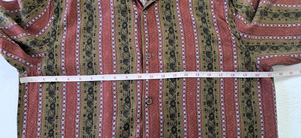 Zara Men's Multicolor Button Up Short Sleeve Abstract Viscose Shirt Size L - Image 4 of 4