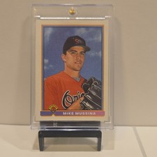 Bowman 1991 Mike Mussina Baltimore Orioles #97 Rookie Base Set Card. rookie card picture