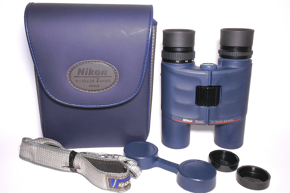 [Casi COMO NUEVO] Binoculares Nikon Zoom 6-12x24 D CF 6,9° a 6x con estuche de JAPÓN Foto 2 de 4