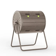 Dual Chamber Tumbling Composter 43 Gallon Large Outdoor Tumbling Composter