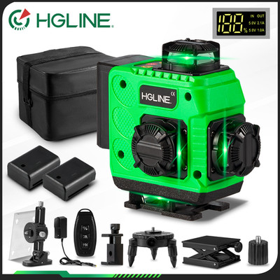 16 Line Laser Level Wasserwaage 4D 360° Kreuzlinienlaser Selbstnivellierend Kit