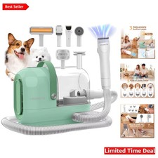 All-in-One Dog Grooming Vacuum - 3L  7 Tools with Silent Clipper for Shedding