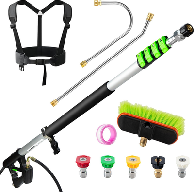 #ad 24 FT Telescoping Pressure Washer Wand with Pressure Washer Extension WandGutte $142.88