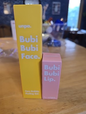 unpa BUBI BUBI FACE/ LIP Bubble Peeling Gel Mask K-Beauty NIB