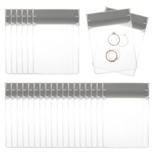 50 Jewelry Stainproof Bags, 2.8 x 3.9 Inches, Gray