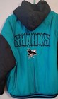 Official San Jose Sharks NHL Hockey Hooded Jacket Teal/Black Full Zip Snap Front — photo 2