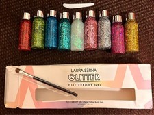 9 Pack Body Glitter Gel, Face, Hair, Nails, Eye Makeup, for Festivals Birthday