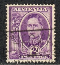 Australia Stamp Scott 193 King George VI Used 2p 1944 Perf 15x14