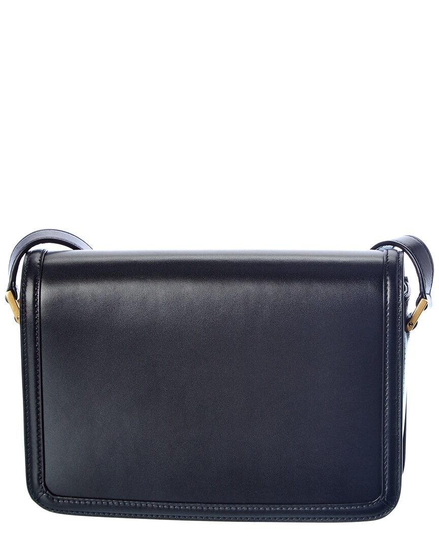 Saint Laurent Solferino Borsa a tracolla media in pelle da donna nera