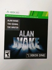 Xbox One Alan Wake Game + Signal Writer Add On Pack DLC Unused Bonus Insert