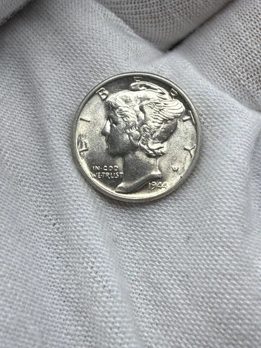 1944 P Mercury Dime Brilliant Uncirculated 90% Silver Coin BU H106