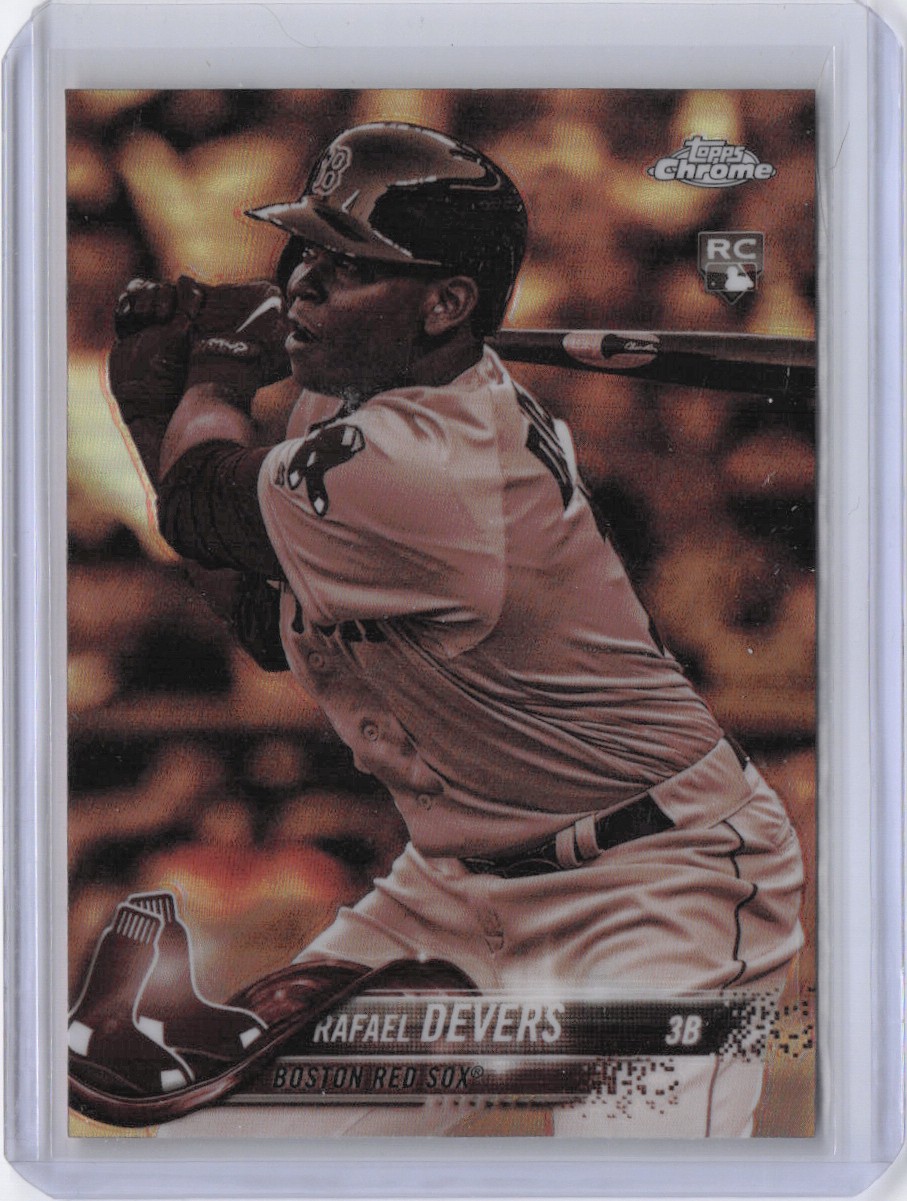 Rafael Devers 2018 Topps Chrome #25 Sepia Refractor Rookie Boston Red Sox