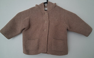 Bonpoint Brown Unisex Hoodie In Good Condition 12 M Baby