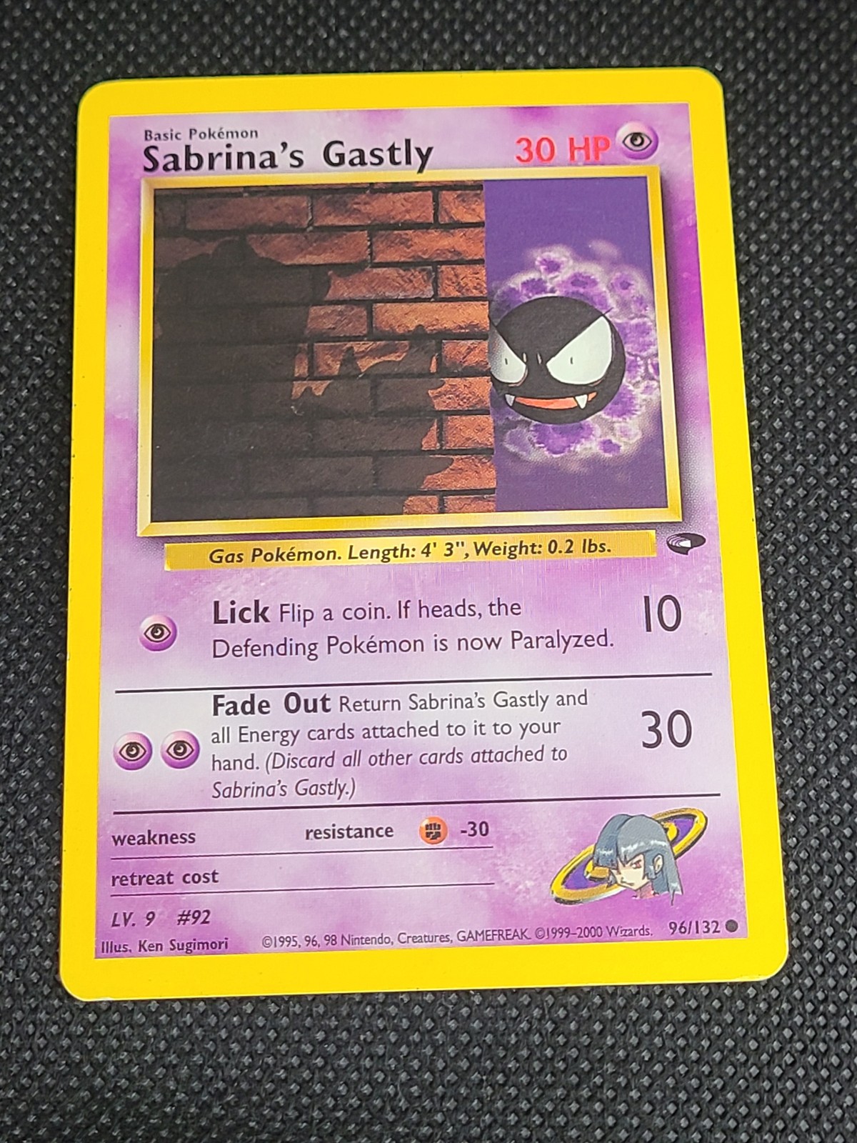 Sabrina's Gastly (96) Pokemon Gym Challenge #096/132 MP