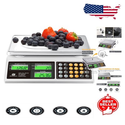 Commercial Weighing Scale 66lb Capacity - Ideal for Grocery, Restaurant & Market