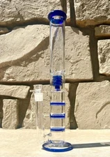 12.6'' Honeycomb Perc Glass Bong Filter Smoking Hookah Percolator Water Pipe 