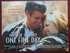 One Fine Day Orginal Mini Cinema Movie Poster 1996 Michelle Pfeiffer, Clooney