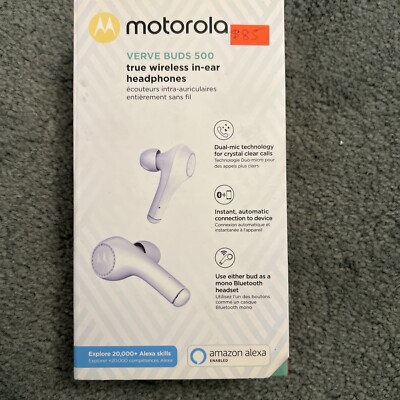 Motorola Verve Buds 500 Wireless Bluetooth in-Ear Headphones - White