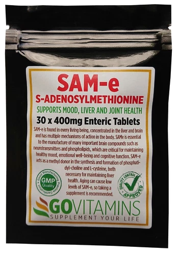 SAMe S-adenosyl-methionine 400mg ENTERIC-COATED TABLET - MOOD, LIVER & MOBILITY