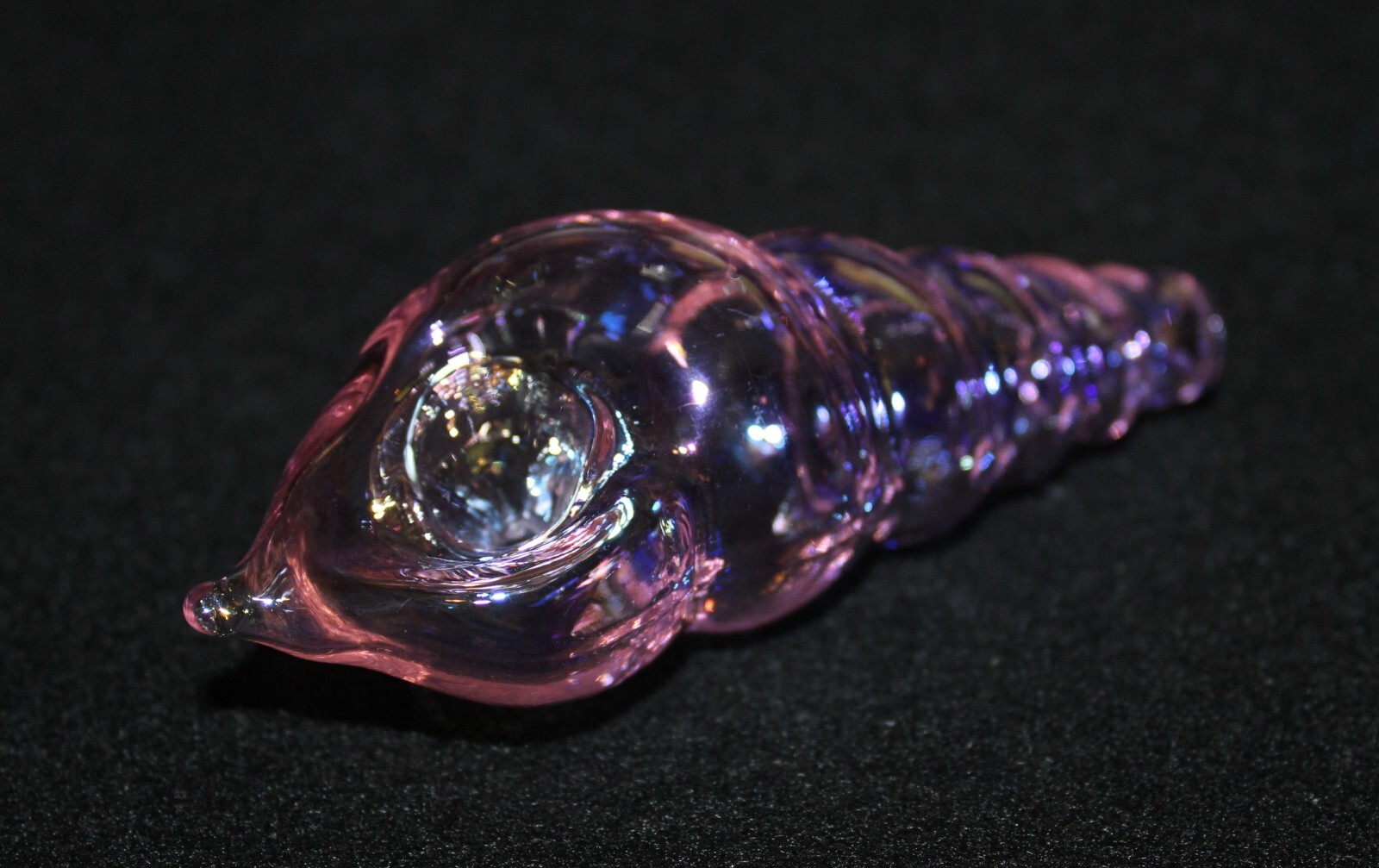 4 1/2" SPARKLE SHELL Pocket Glass Tobacco Smoking Glass Pipe Pocket