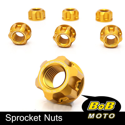 SPOKE6 Rear Sprocket Nuts x6 Fit ZX12R Ninja 00-06 ZX6R Ninja 95