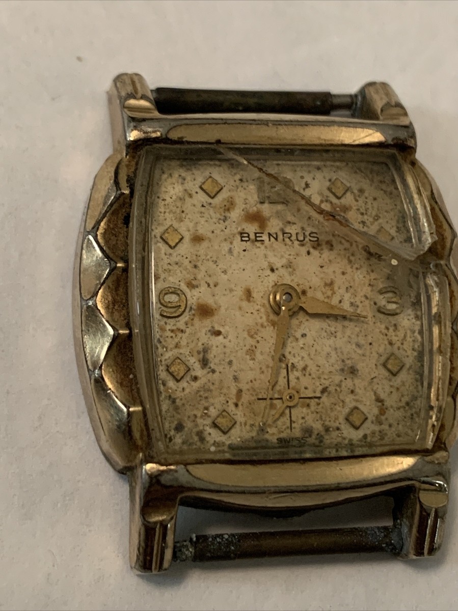 Vintage BENRUS Wrist Watch 10K R G P Bezel St.Steel Back  display picture 2