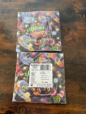 LOT OF 2 SLITHER.IO 16 CT LUNCH LUNCHEON NAPKINS 