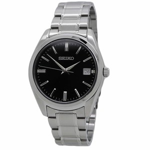 Seiko Classic Quartz Black Dial Stainless Steel Men's Watch SUR311P1  4954628233905 | eBay