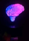LumiSource Lighted Plasma Brain Art Lamp Tesla Glass Blue Pink Display Lightning