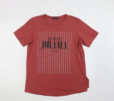 Select Damen T-Shirt rosa Viskosemischung Größe M - So Much Drama