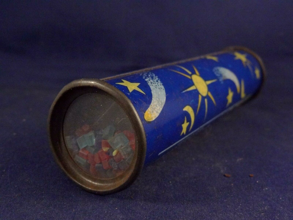 Kaléidoscope Ancien En Métal (tôle) - Jouet Mécanique Vintage, Occasion, Avec Figurines