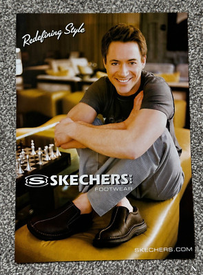Rare Vintage 2002 Magazine Advert Art Picture Robert Downey Jr. Sketchers Ad